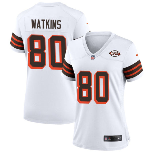 Austin Watkins Cleveland Browns Nike Women's 1946 Collection Alternate Jersey - White