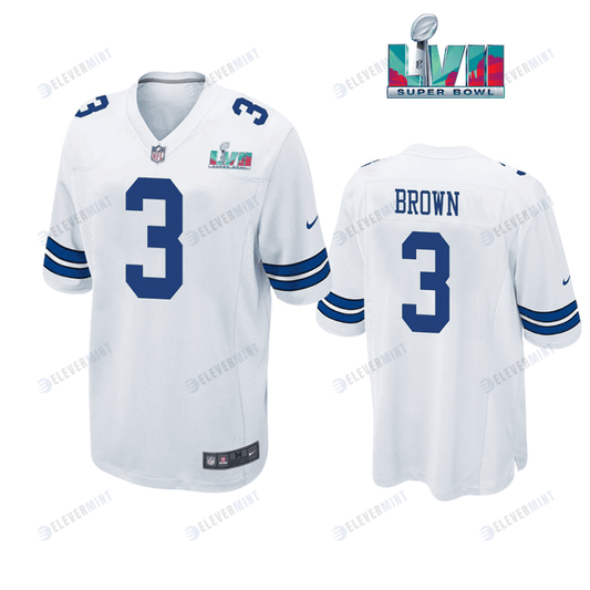 Anthony Brown 3 Dallas Cowboys Super Bowl LVII Super Bowl LVII White Men Game Jersey